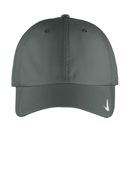 Front View of Anthracite Nike Sphere Performance Cap NKFD9709 plain