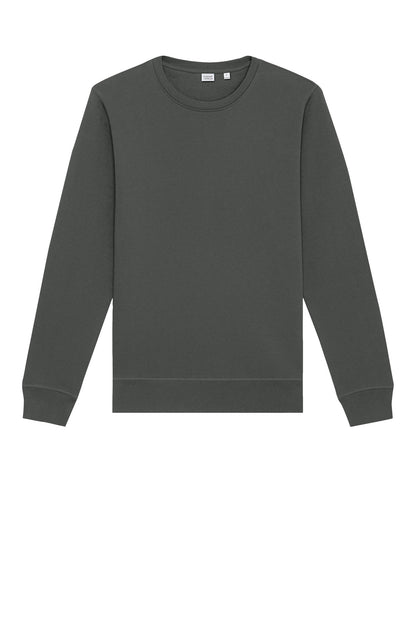 Front View of Anthracite Stanley/Stella Unisex Roller Crewneck Sweatshirt SXU010 plain