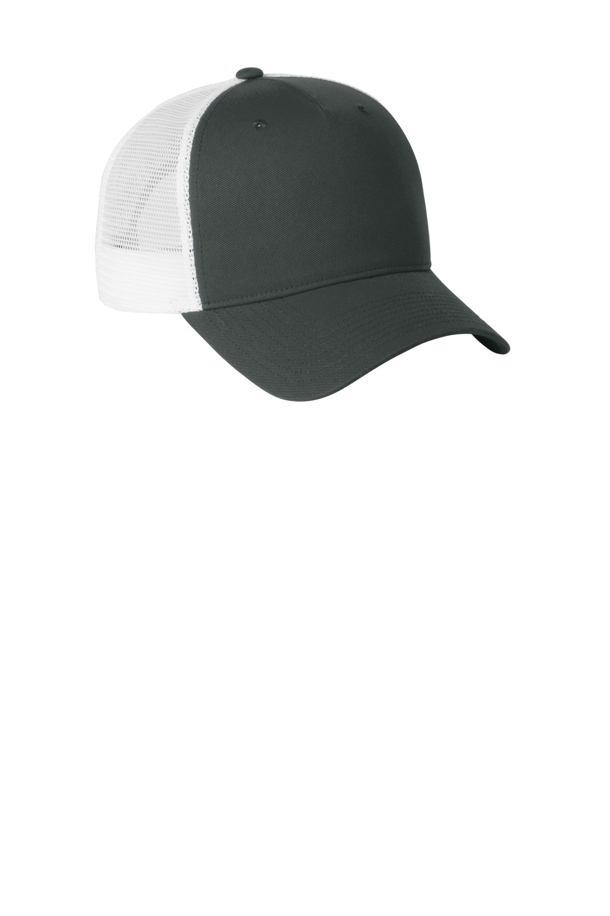 Front View of Anth/White Nike Snapback Mesh Trucker Cap NKFN9893 plain