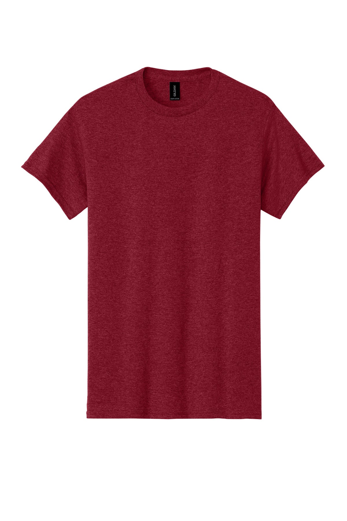 Front View of Antqu Chry Red Gildan - Heavy Cotton 100% Cotton T-Shirt. 5000 plain