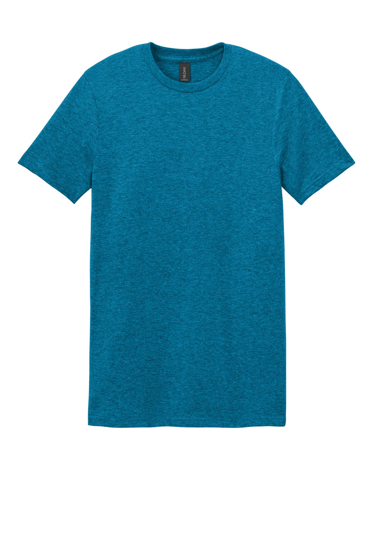 Front View of Antqu Sapphire Gildan Softstyle T-Shirt. 64000 plain