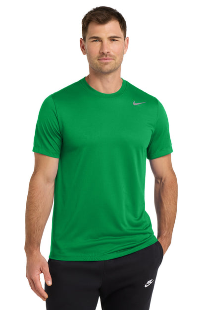 Front View of AppleGreen Nike Team rLegend Tee DV7299 plain