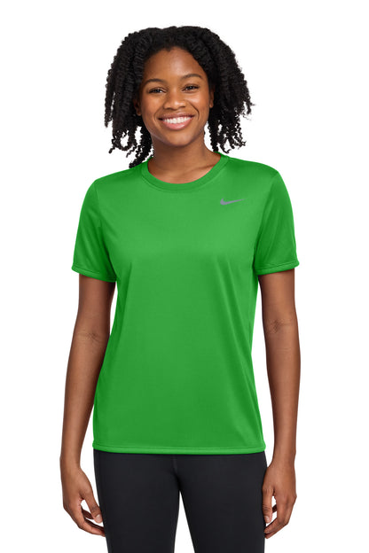 Front View of AppleGreen Nike Women's Team rLegend Tee DV7312 plain