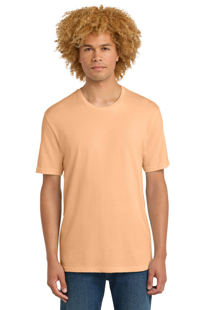 Front View of Apricot District Perfect Weight Tee. DT104 plain