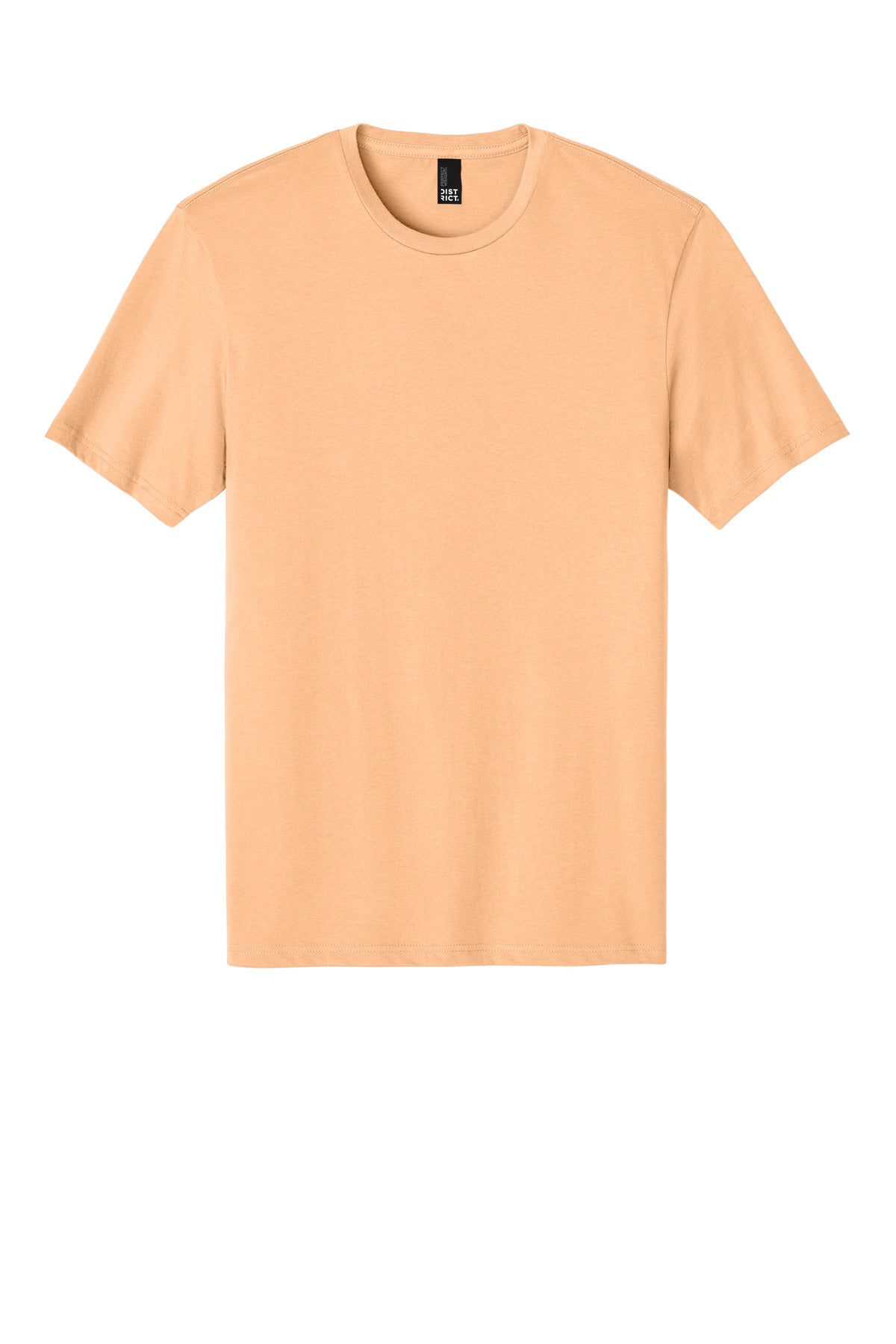 Front View of Apricot District Perfect Weight Tee. DT104 plain
