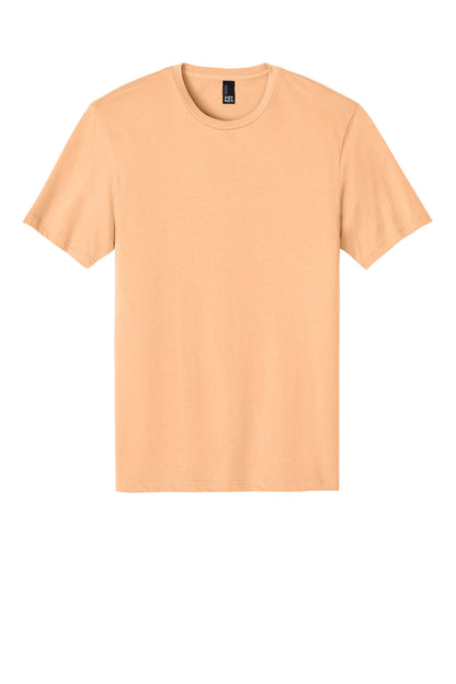 Front View of Apricot District Perfect Weight Tee. DT104 plain