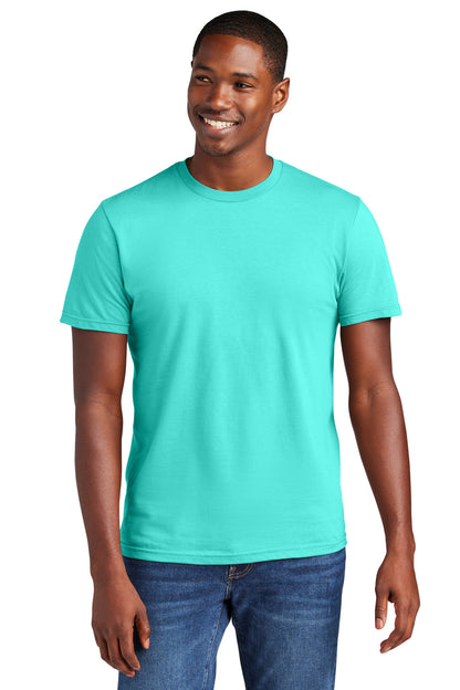 Front View of Aqua District Very Important Tee . DT6000 plain