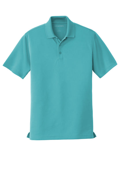 Front View of Aquamarine Port Authority Dry Zone UV Micro-Mesh Polo. K110 plain