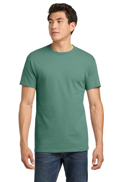 Front View of Aquatic Gildan - Heavy Cotton 100% Cotton T-Shirt. 5000 plain