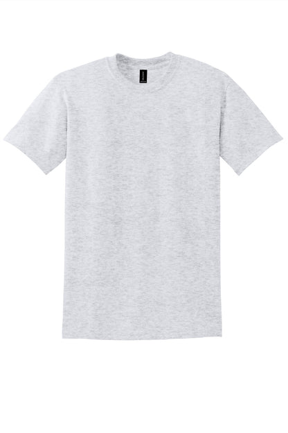 Front View of Ash Gildan DryBlend 50 Cotton/50 Poly T-Shirt. 8000 plain