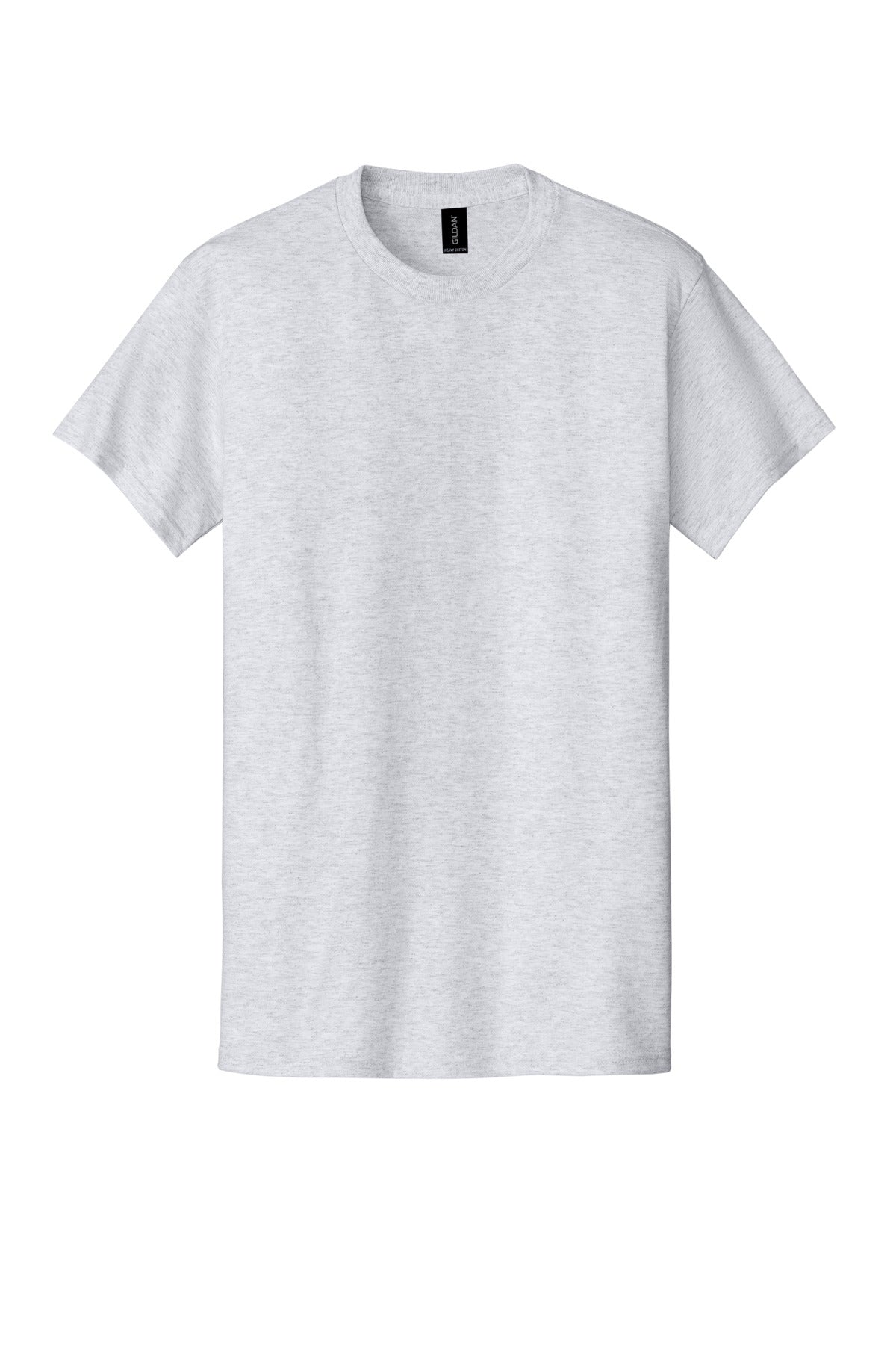 Front View of Ash Gildan - Heavy Cotton 100% Cotton T-Shirt. 5000 plain
