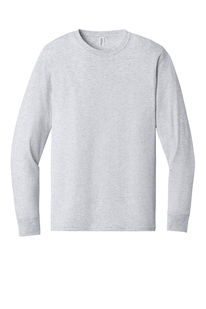 Front View of Ash Jerzees - Dri-Power 50/50 Cotton/Poly Long Sleeve T-Shirt. 29LS plain