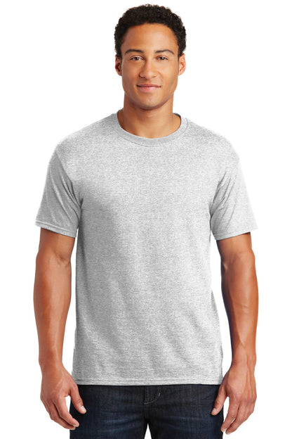 Front View of Ash Jerzees - Dri-Power 50/50 Cotton/Poly T-Shirt. 29M plain