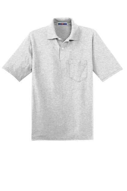 Front View of Ash Jerzees Dri-Power Pocket Sport Shirt. 436MP plain