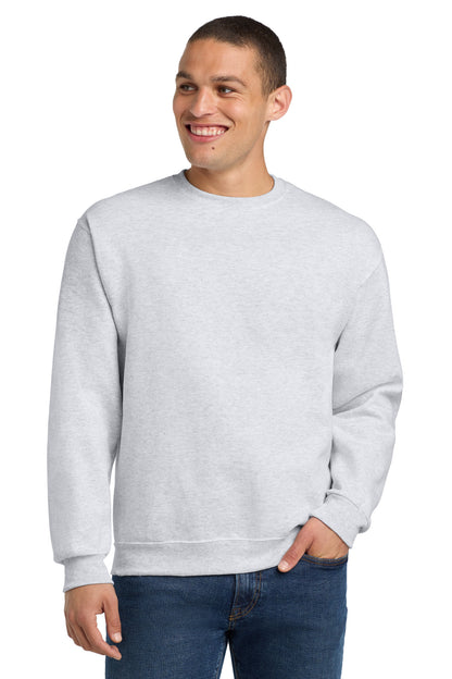 Front View of Ash Jerzees - NuBlend Crewneck Sweatshirt. 562M plain
