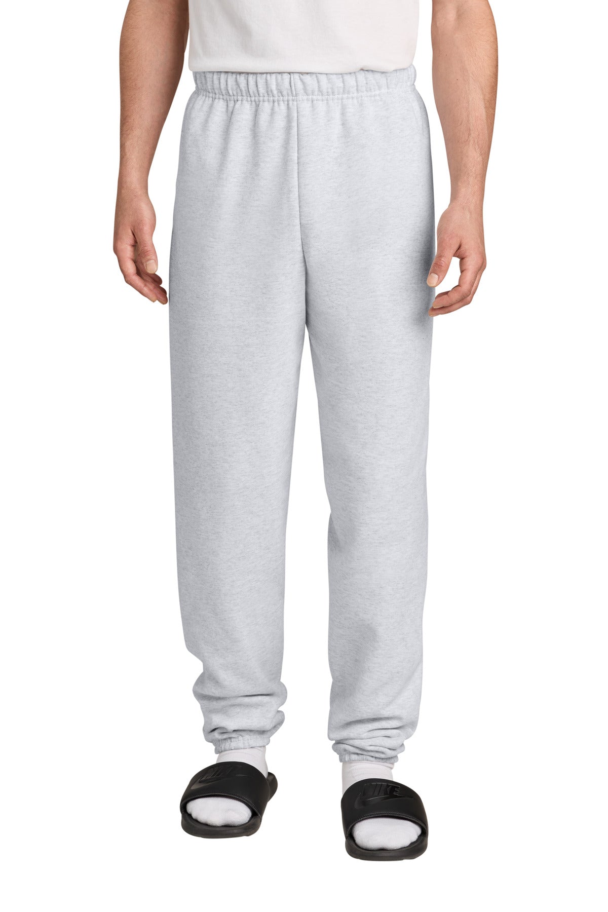 Front View of Ash Jerzees - NuBlend Sweatpant. 973M plain