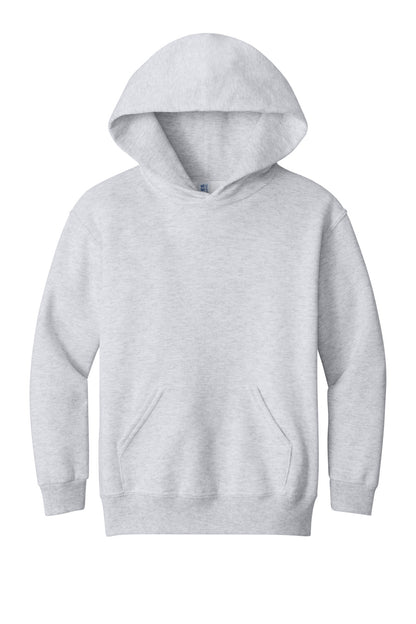 Front View of Ash Jerzees - Youth NuBlend Pullover Hooded Sweatshirt. 996Y plain