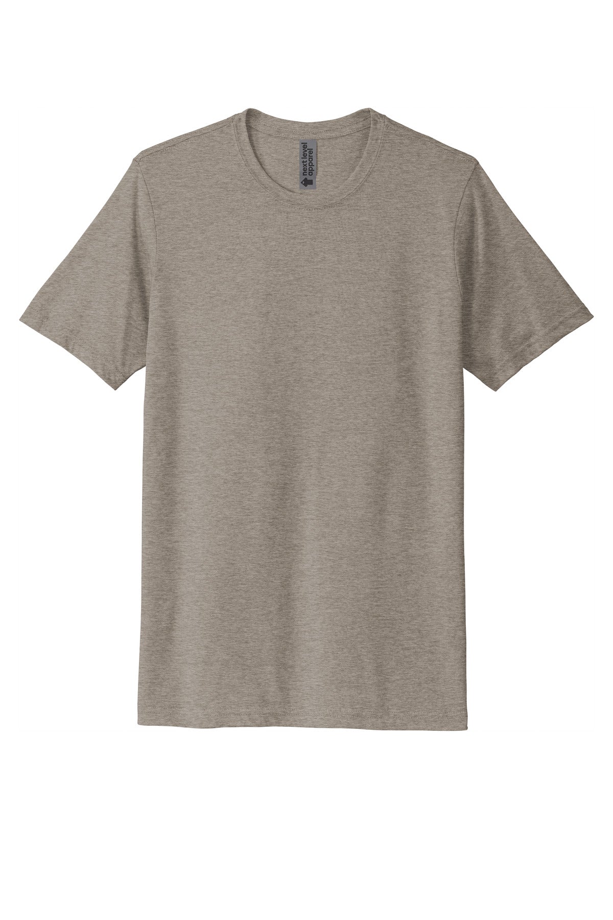 Front View of Ash Next Level Apparel Adult Poly/Cotton Tee. NL6200 plain