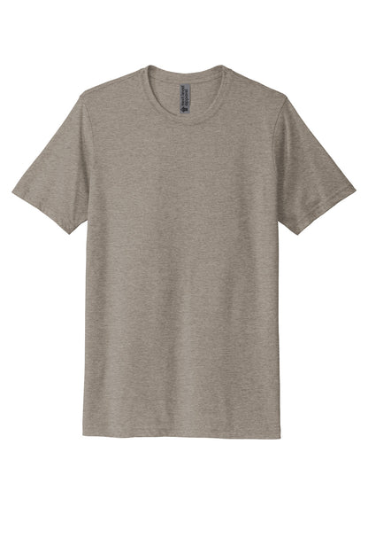 Front View of Ash Next Level Apparel Adult Poly/Cotton Tee. NL6200 plain