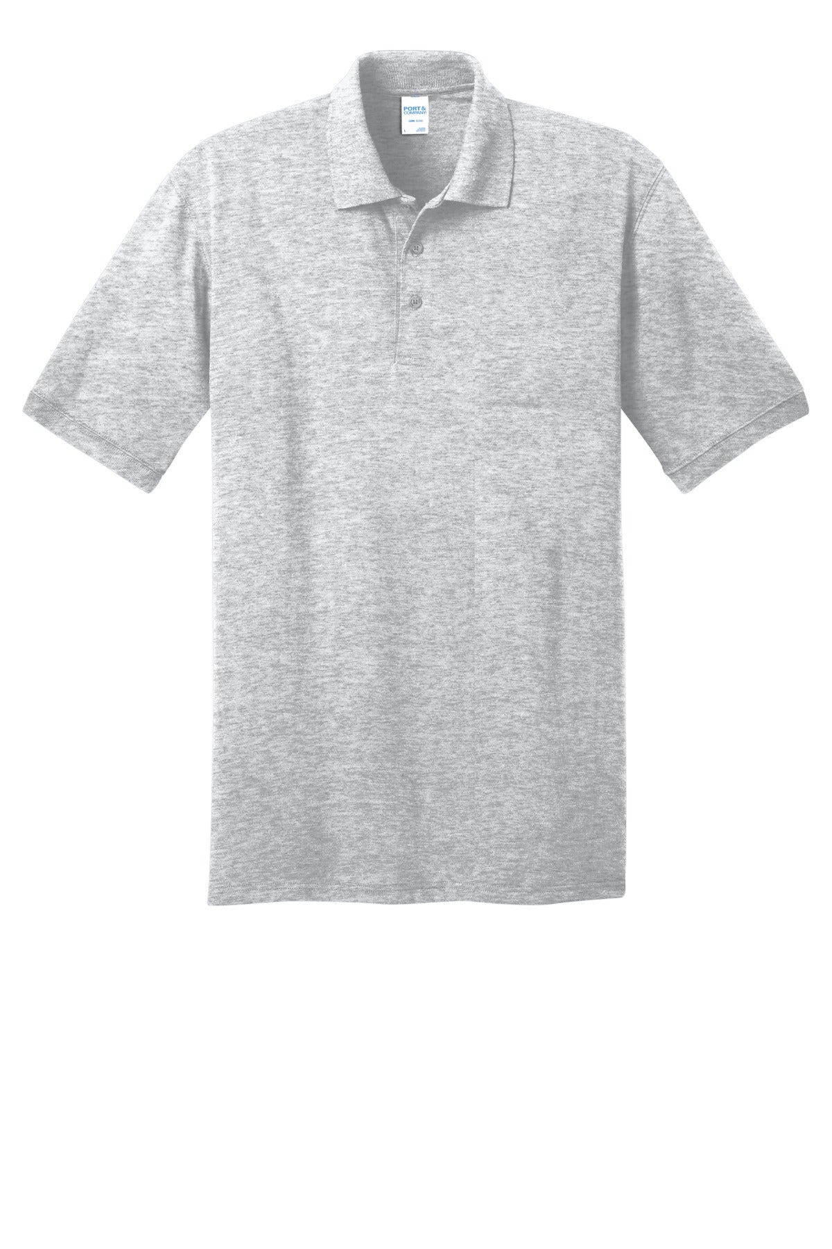 Front View of Ash Port & Co Core Blend Jersey Knit Polo. KP55 plain