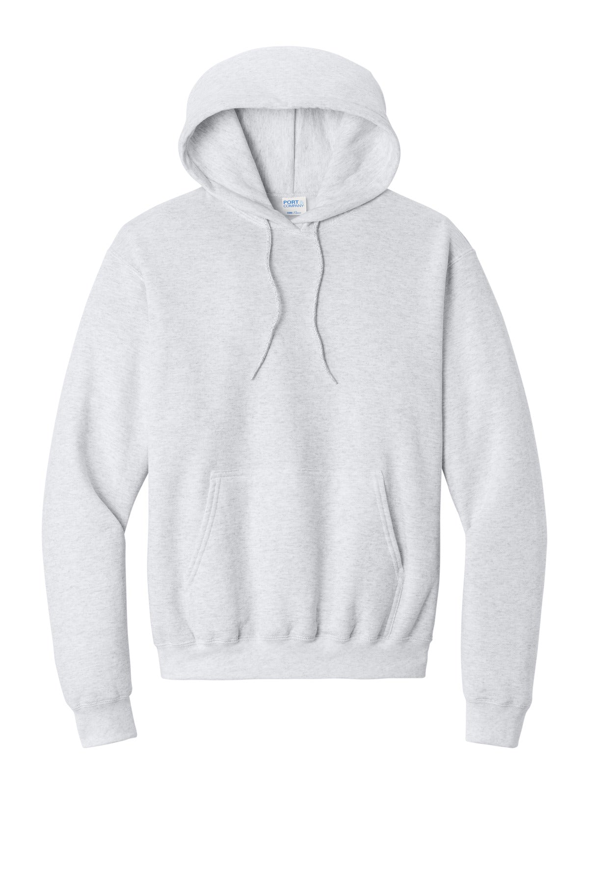 Front View of Ash Port & Co Core Fleece Pullover Hooded Sweatshirt. PC78H plain