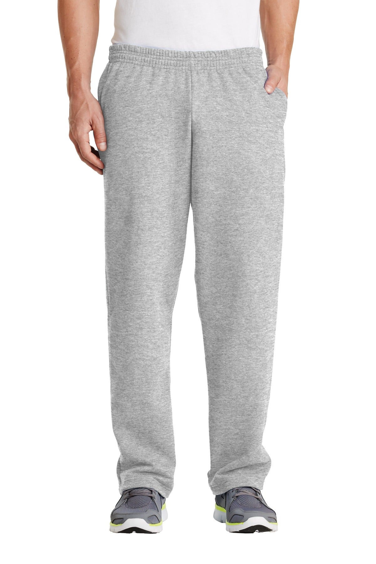 Front View of Ash Port & Co Core Fleece Sweatpant with Pockets. PC78P plain