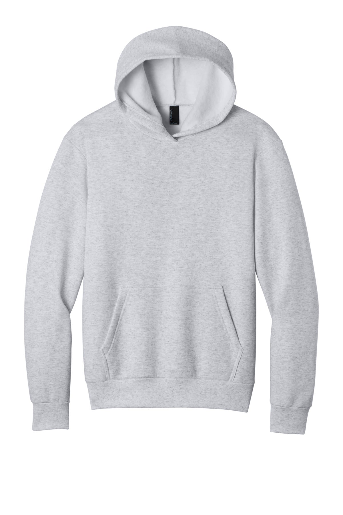 Front View of Ash Port & Co Easy Fleece Pullover Hooded Sweatshirt PC68H plain