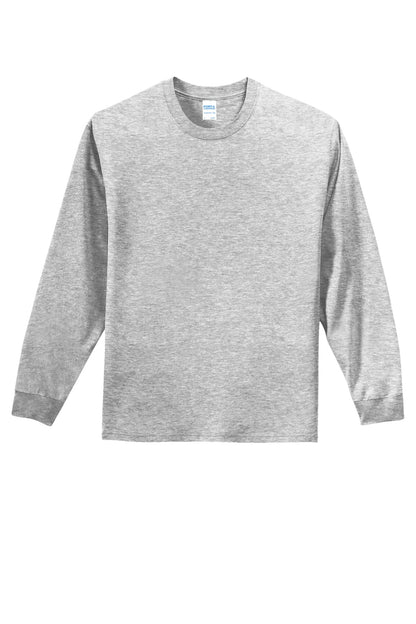 Front View of Ash Port & Co Long Sleeve Essential Tee. PC61LS plain