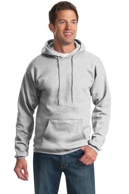 Front View of Ash Port & Co Tall Essential Fleece Pullover Hooded Sweatshirt. PC90HT plain