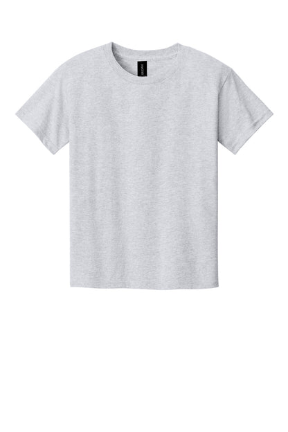 Front View of AshGrey Gildan Youth Light Cotton Tee 3000B