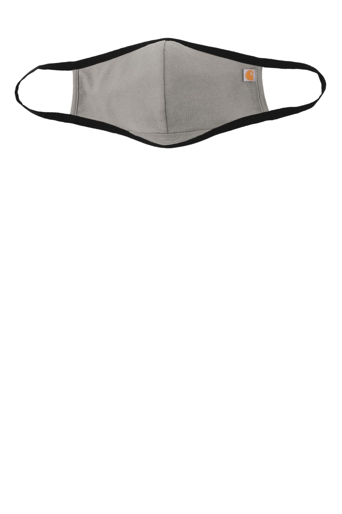 Front View of Asphalt Carhartt Cotton Ear Loop Face Mask (3 pack) CT105160 plain