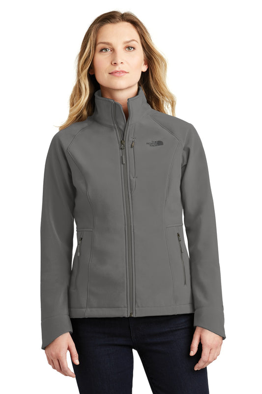 Front View of Asphalt Grey The North Face Women's Apex Barrier Soft Shell Jacket. NF0A3LGU plain
