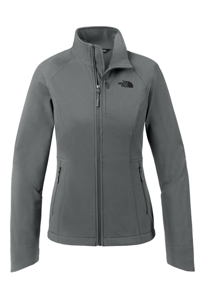 Front View of Asphalt Grey The North Face Women's Apex Barrier Soft Shell Jacket. NF0A3LGU plain
