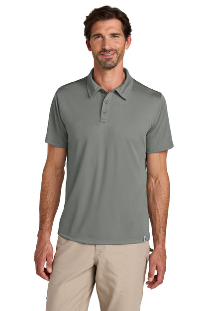 Front View of AsphaltGry Carhartt Force Sun Defender Polo CT106899 plain