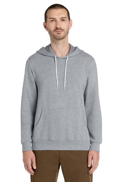 Front View of Athletic Ht BELLA+CANVAS Unisex Sponge Fleece Pullover Hoodie. BC3719 plain