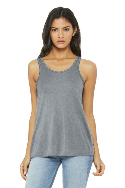 Front View of Athletic Ht BELLA+CANVAS Women's Flowy Racerback Tank. BC8800 plain