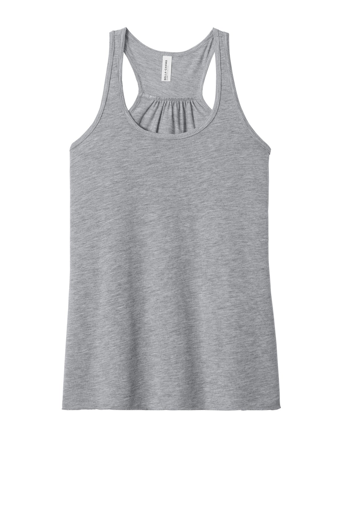 Front View of Athletic Ht BELLA+CANVAS Women's Flowy Racerback Tank. BC8800 plain