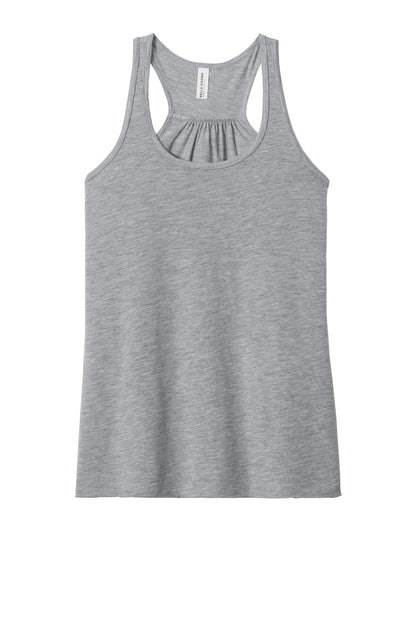 Front View of Athletic Ht BELLA+CANVAS Women's Flowy Racerback Tank. BC8800 plain