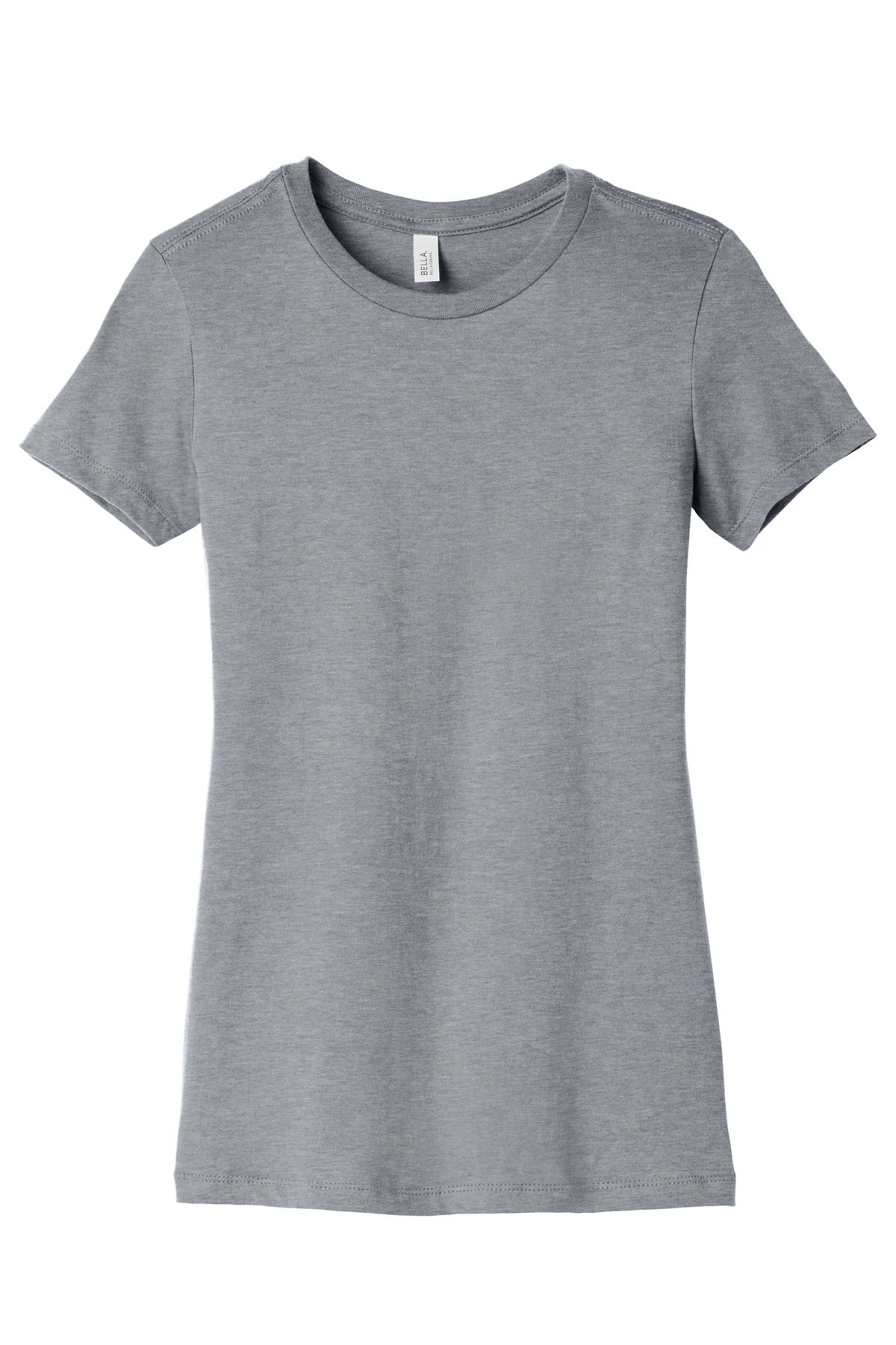 Front View of Athletic Ht BELLA+CANVAS Women's Slim Fit Tee. BC6004 plain