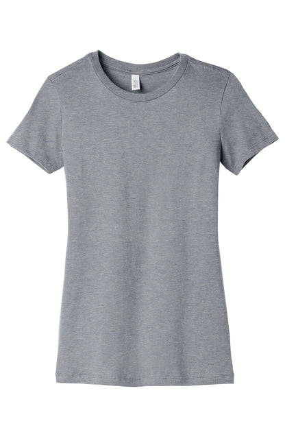 Front View of Athletic Ht BELLA+CANVAS Women's Slim Fit Tee. BC6004 plain