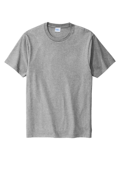Front View of Athletic Hthr Port & Co Bouncer Tee PC600 plain