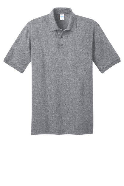 Front View of Athletic Hthr Port & Co Core Blend Jersey Knit Polo. KP55 plain
