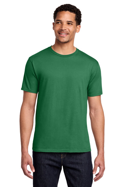Front View of Athletic Kelly Port & Co Fan Favorite Tee. PC450 plain