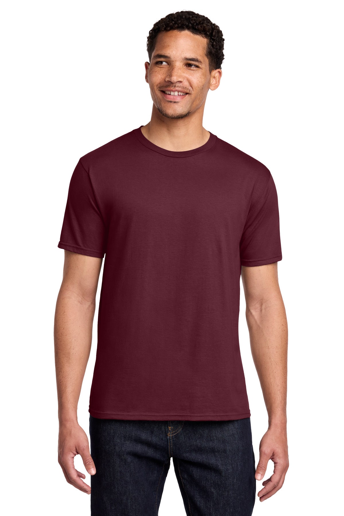 Front View of Athletic Mar Port & Co Fan Favorite Tee. PC450 plain