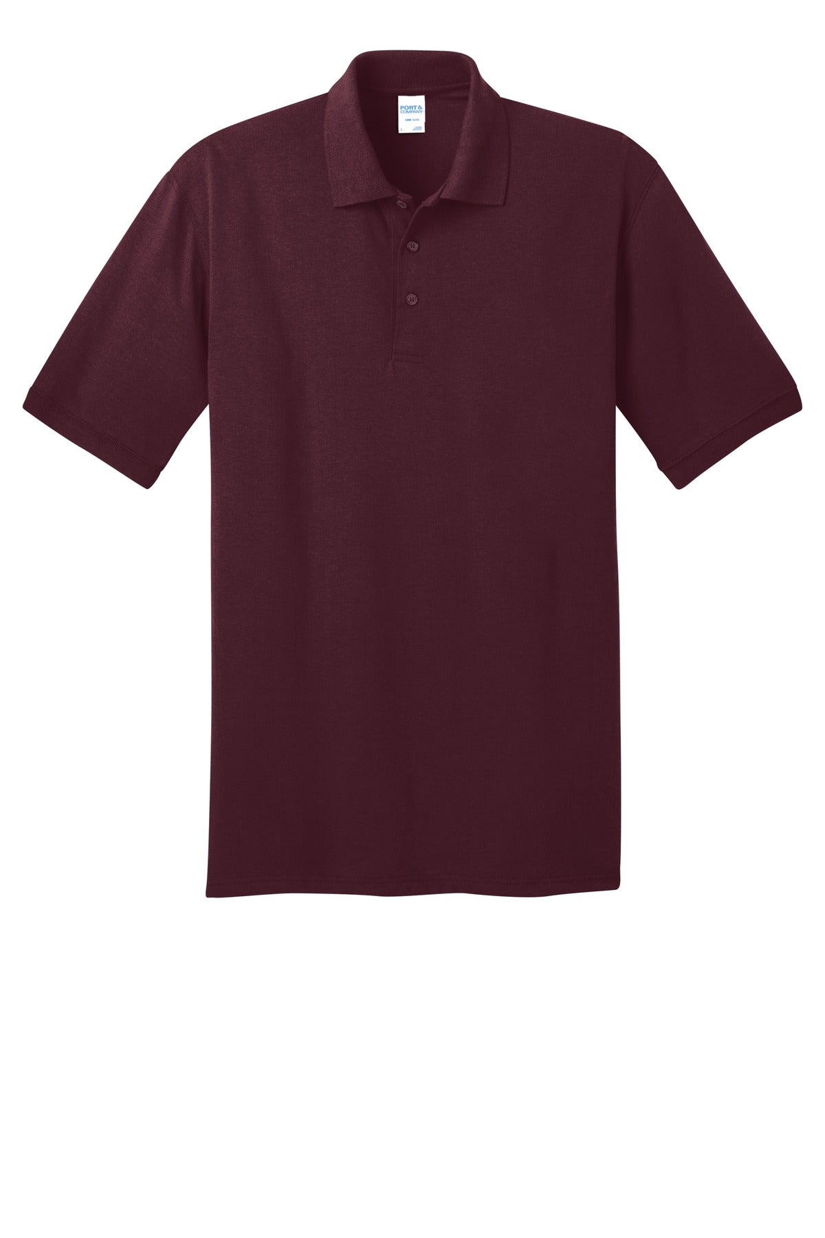 Front View of Athletic Marn Port & Co Core Blend Jersey Knit Polo. KP55 plain