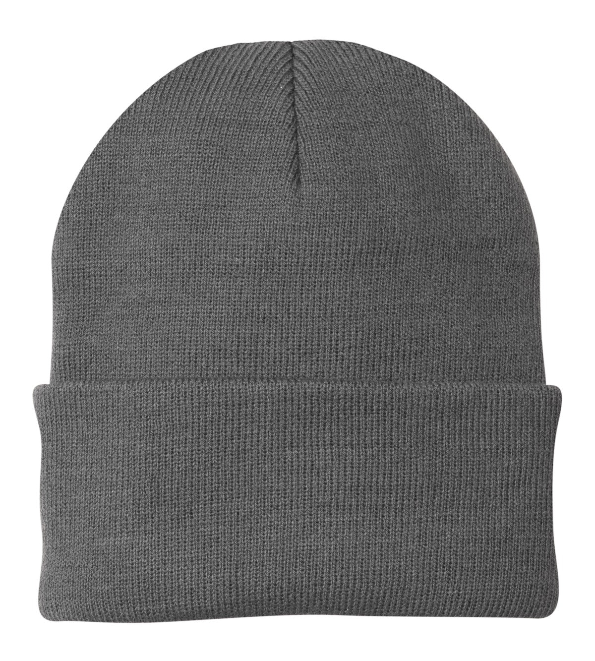 Front View of Athletic Oxfrd Port Authority Knit Cap. CP90 plain
