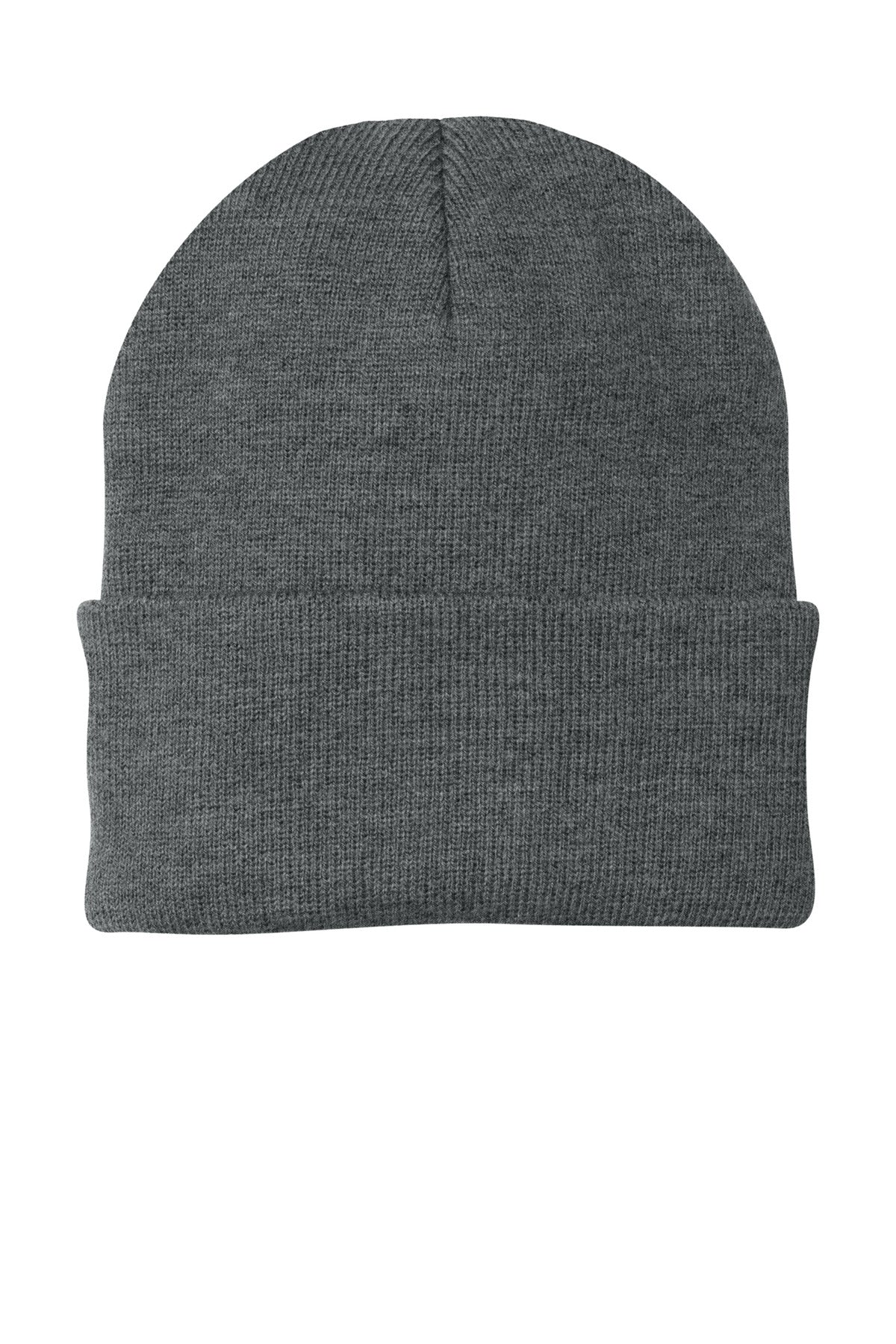 Front View of Athletic Oxfrd Port Authority Knit Cap. CP90 plain