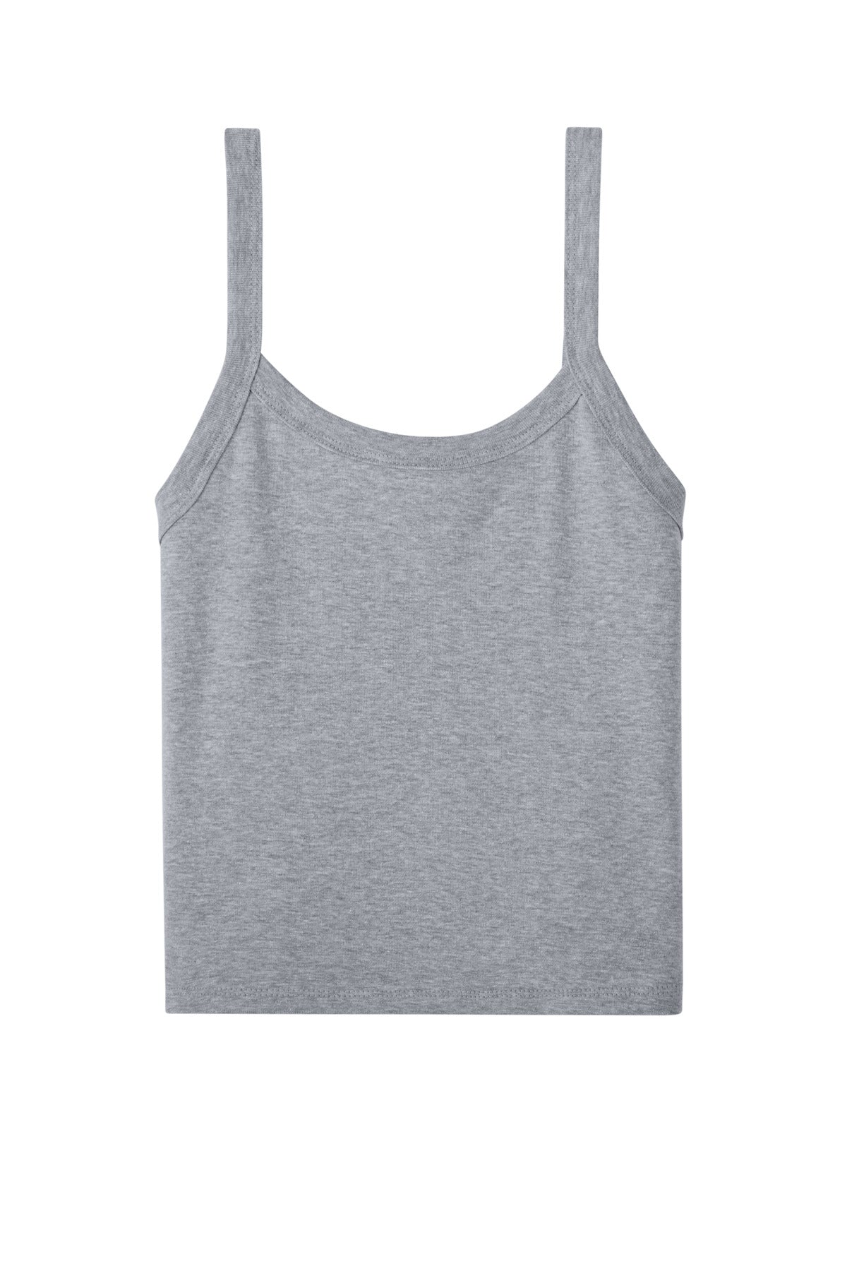 Front View of AthlHthr BELLA+CANVAS Women's Micro Rib Spaghetti Strap Tank BC1012 plain
