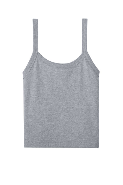 Front View of AthlHthr BELLA+CANVAS Women's Micro Rib Spaghetti Strap Tank BC1012 plain