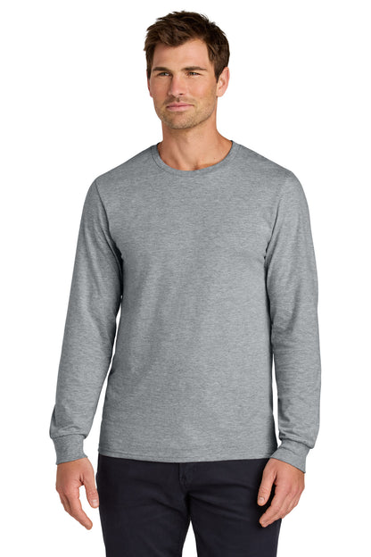 Front View of AthlHthr Jerzees Classics Unisex Cotton Long Sleeve T-Shirt 363L plain